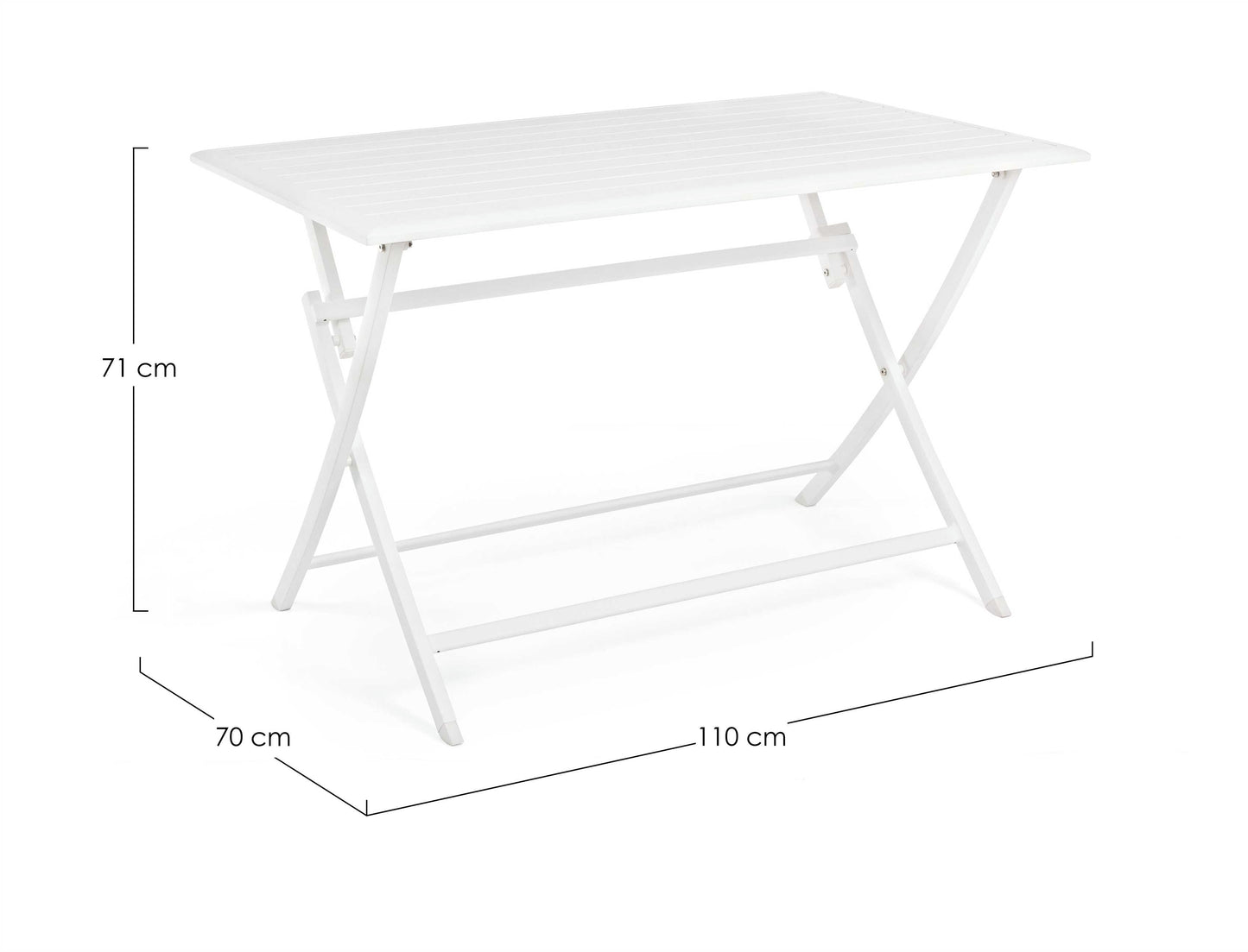 TAVOLO PIEGH. ELIN 110X70 BIANCO LH30