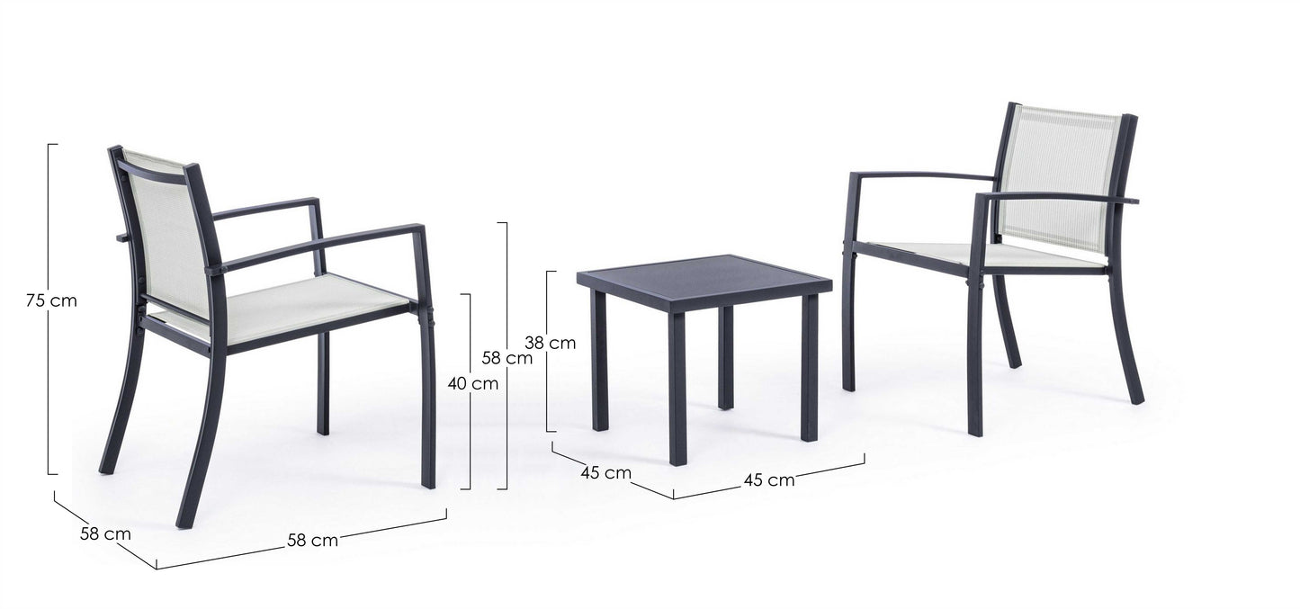 SET SALOTTO AURI ANTRACITE