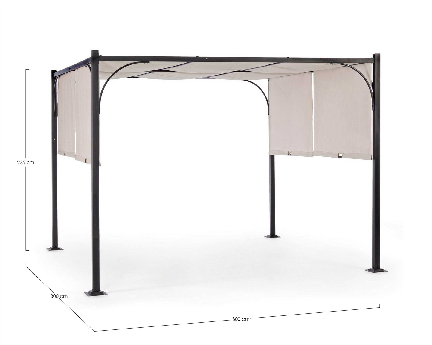 GAZEBO SLIDE 3X3 ANTRACITE-GRIGIO