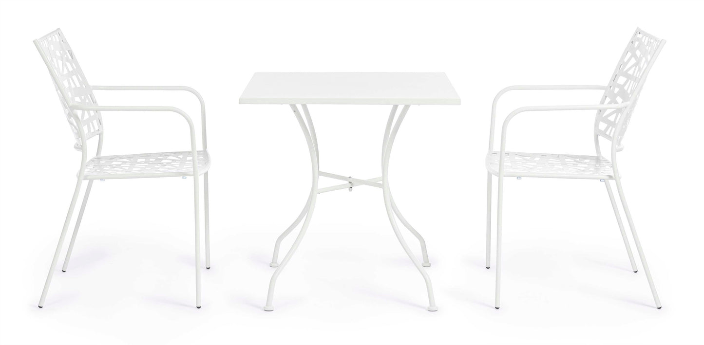 TAVOLO KELSIE BIANCO 70X70