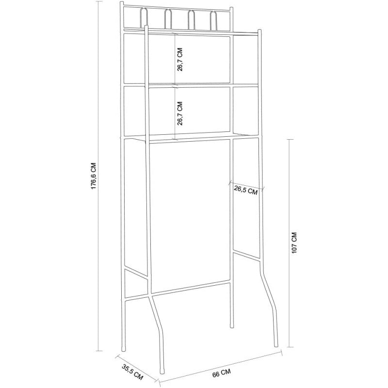 SCAFFALE SOPRALAVATRICE 3 RIPIANI
