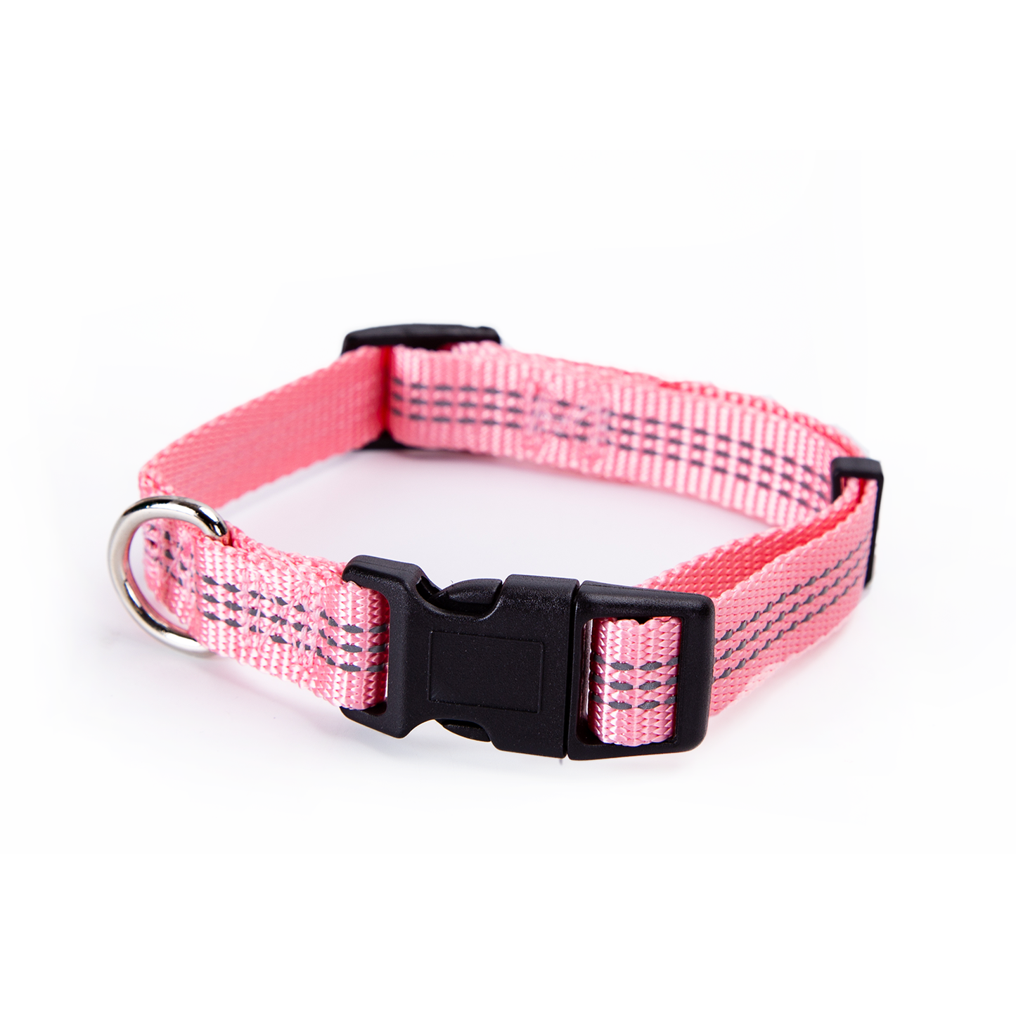 COLLARE IN SIMIL NYLON CON INSERTI RIFLETTENTI TG.M