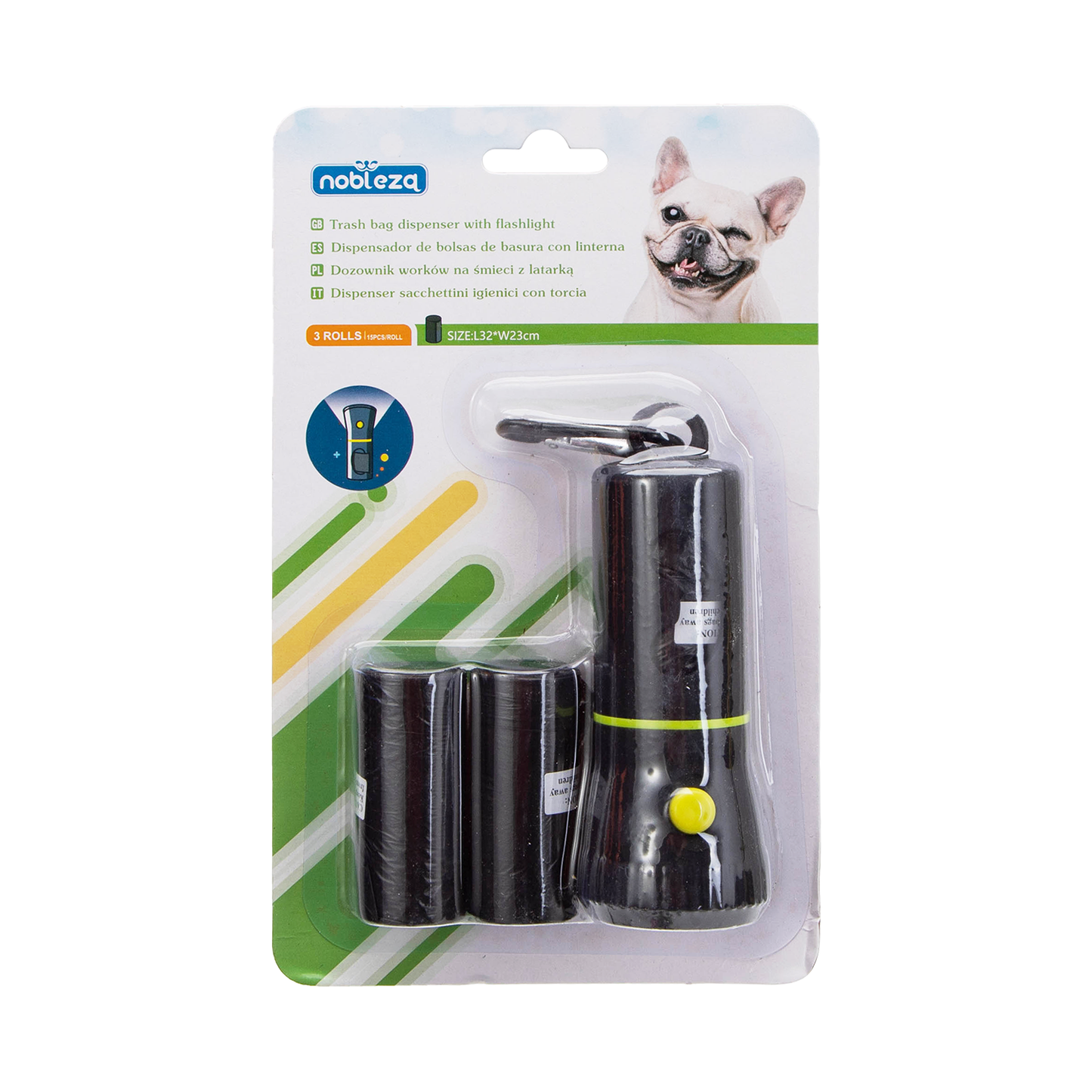 DISPENSER SACCHETTINI IGIENICI CON TORCIA