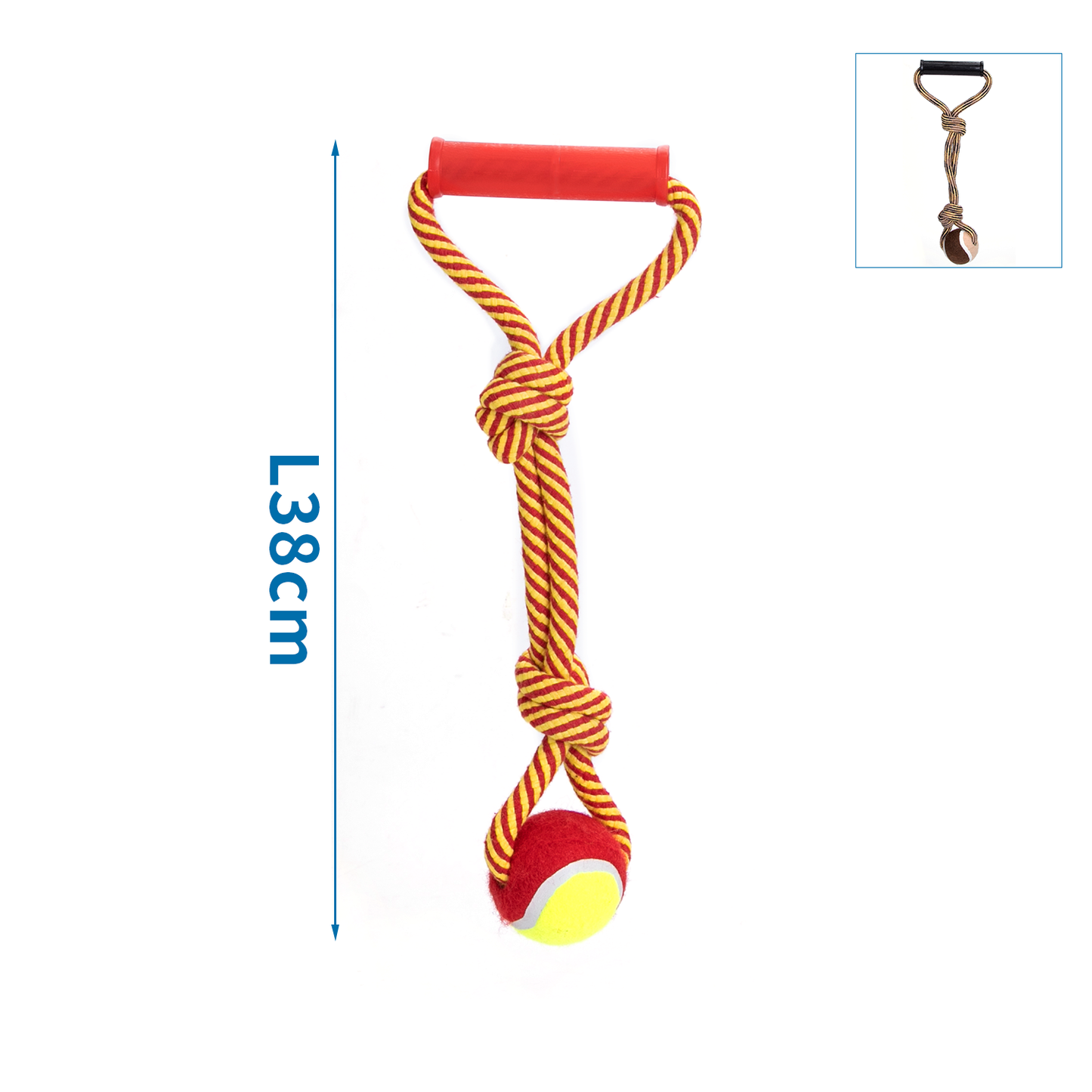 NODO DI CORDA CON PALLINA E MANICO CM.38