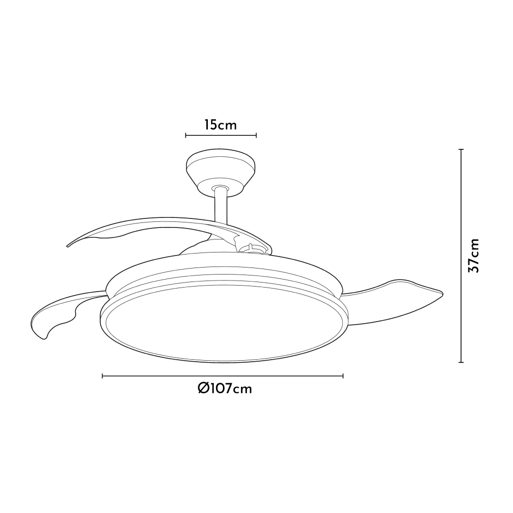 VENTILATORE SOFFITTO MUSICALE LIDIA BIANCO 3400lm RGB 30W