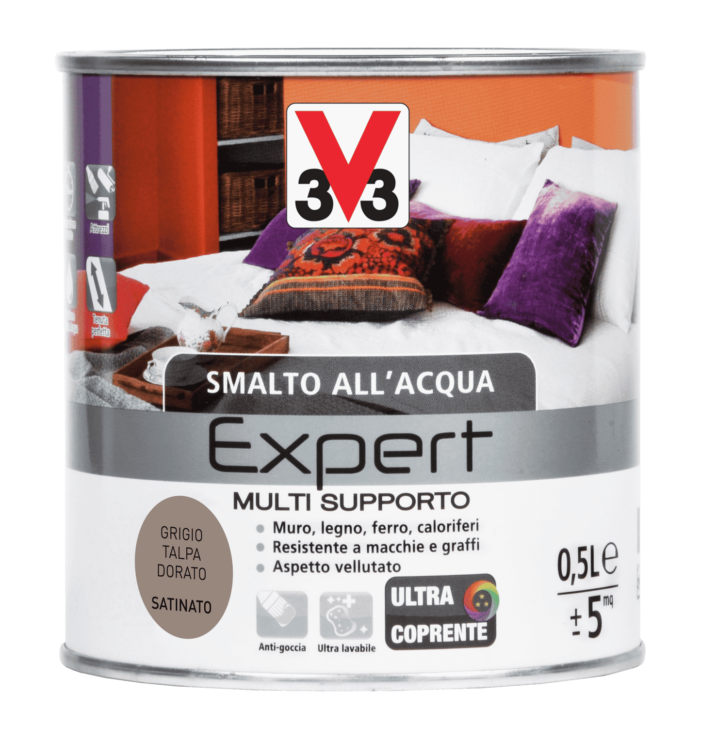 SMALTO ALL'ACQUA SUP.EXP.GRIGIO TALPA ML.500