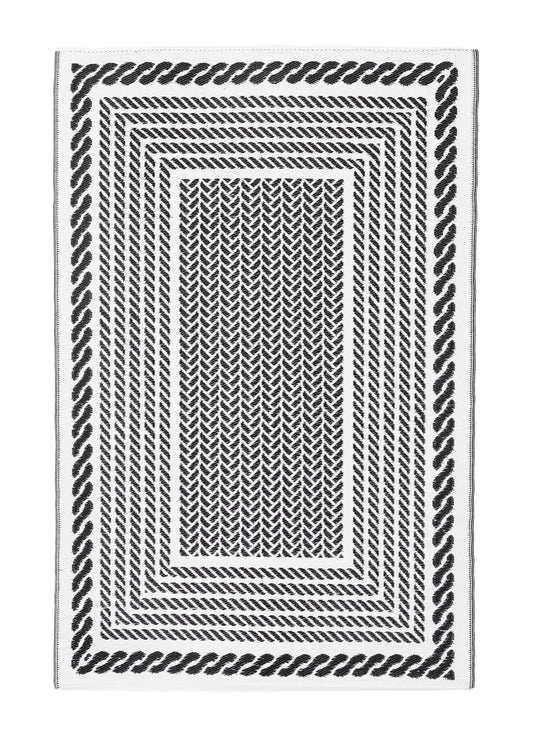 TAPPETO KASHAN BIANCO-NERO 180X270