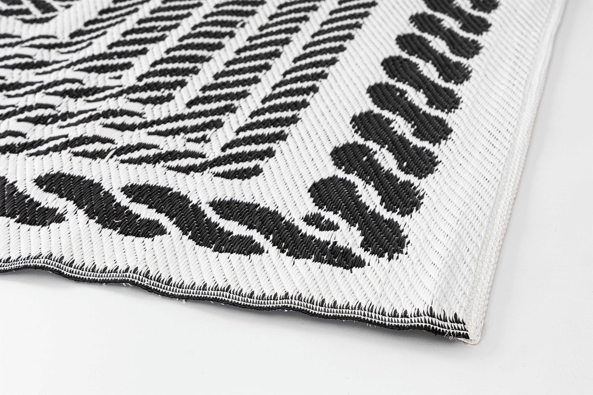 TAPPETO KASHAN BIANCO-NERO 150X210