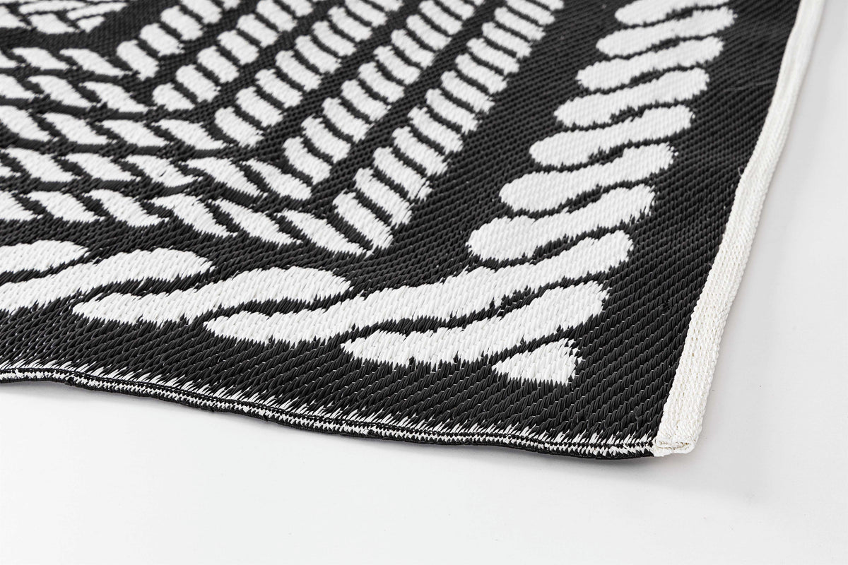 TAPPETO KASHAN BIANCO-NERO 150X210