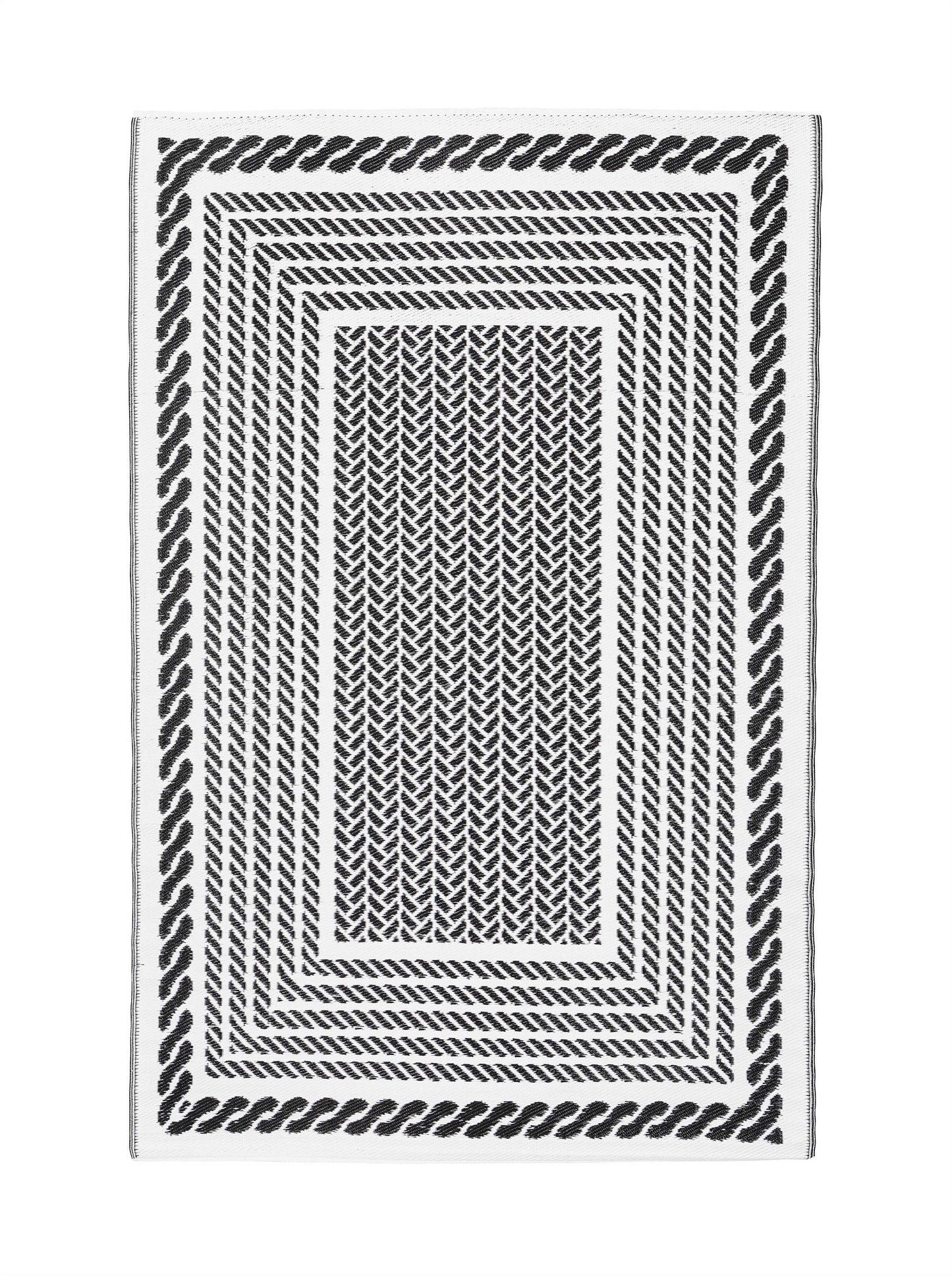 TAPPETO KASHAN BIANCO-NERO 150X210