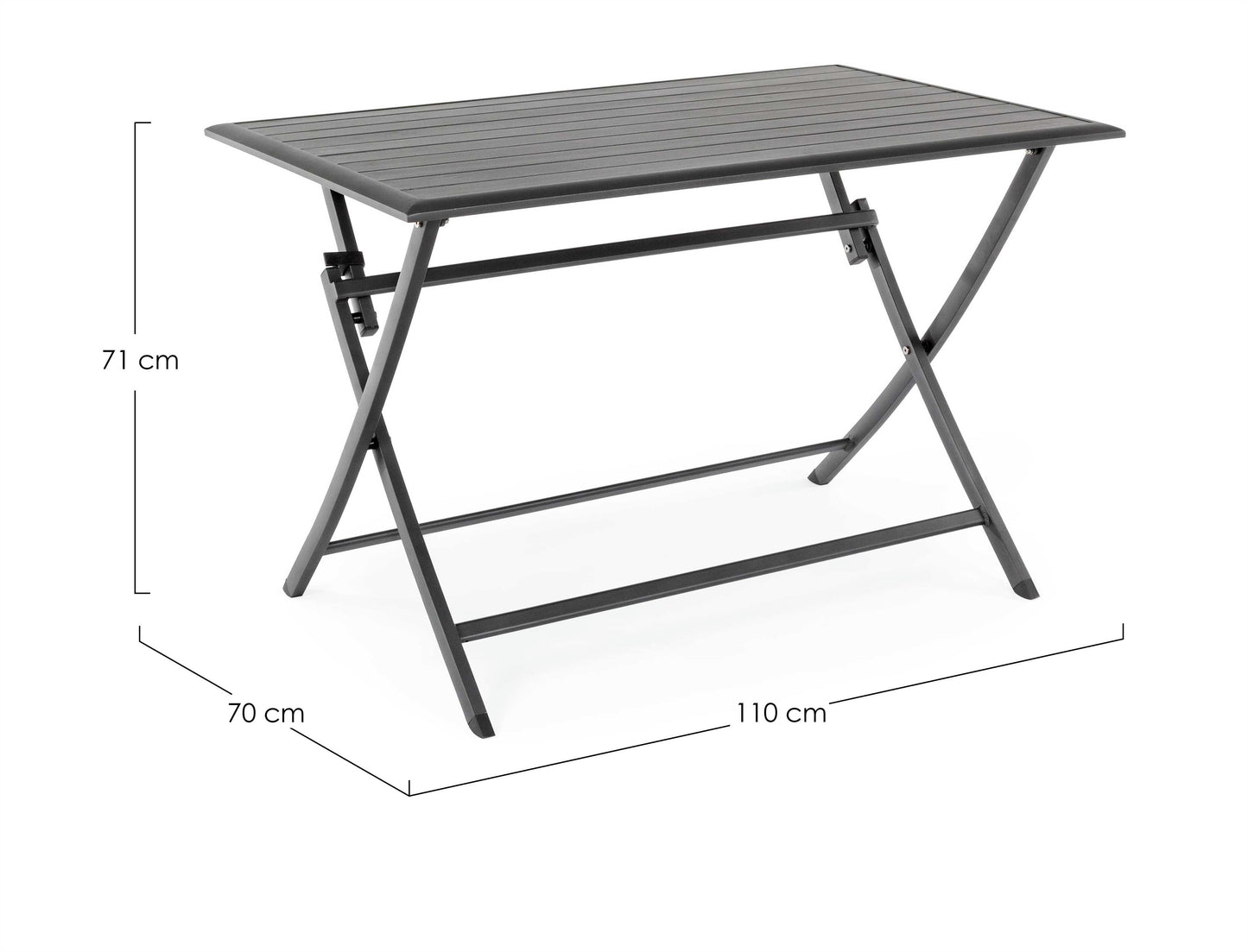 TAVOLO PIEGH.ELIN 110X70 ANTRACITE LH32