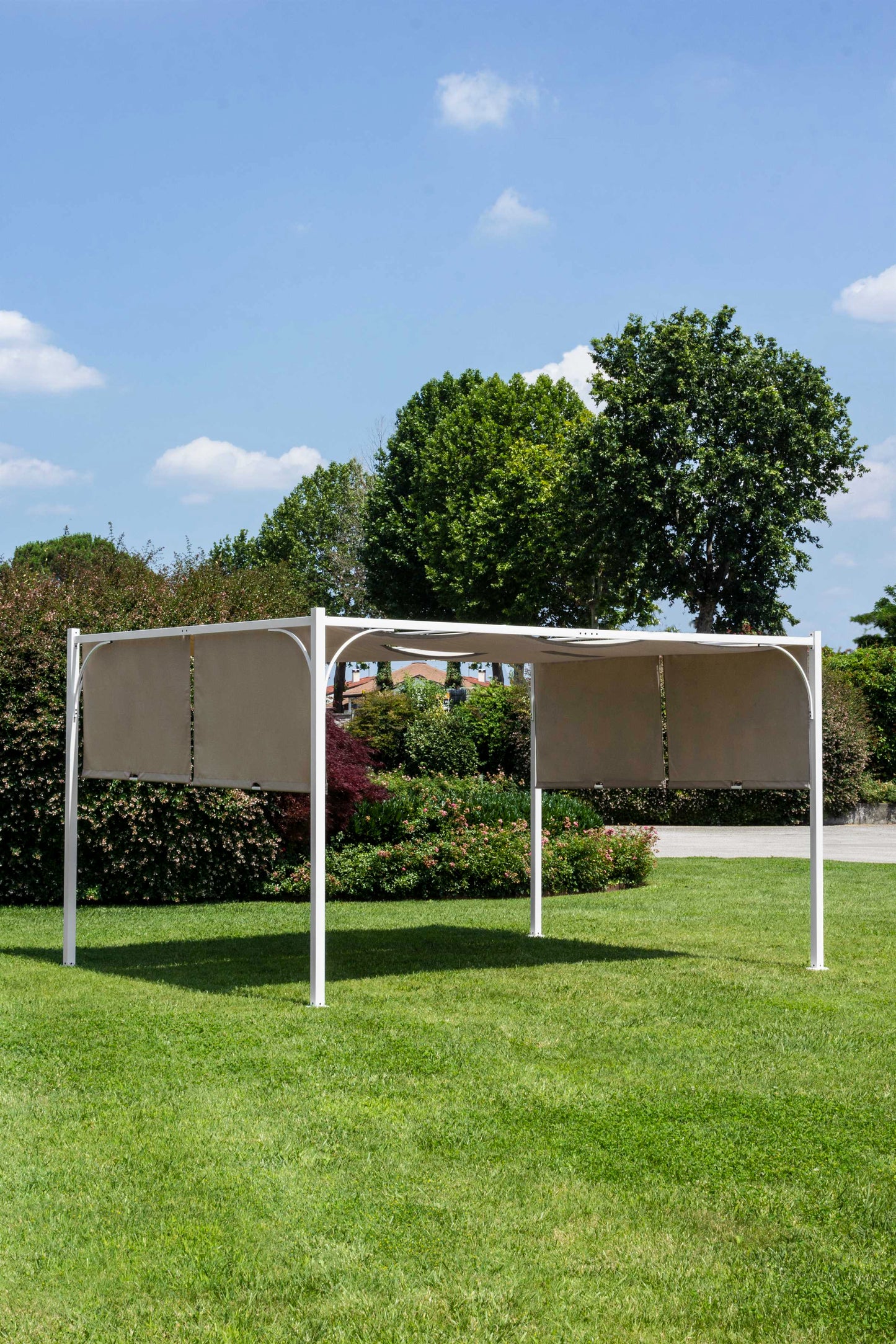 GAZEBO SLIDE 3X4 BIANCO-TORTORA