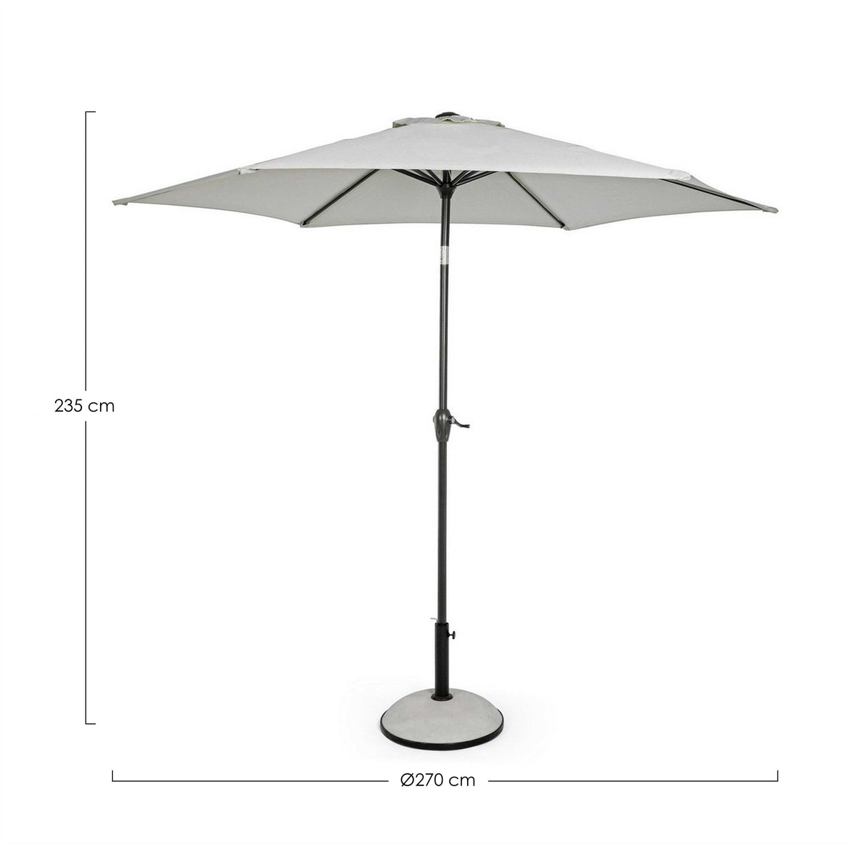 OMBRELLONE KALIFE C-SNODO 2.7M NATURALE