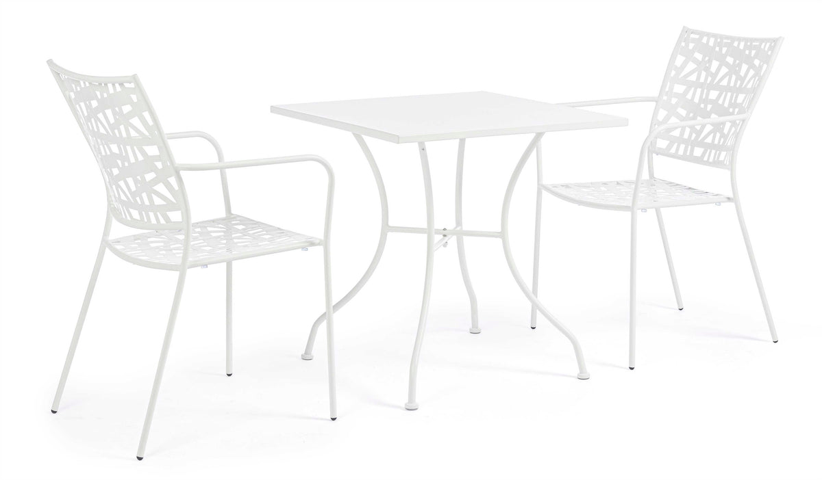 TAVOLO KELSIE BIANCO 70X70