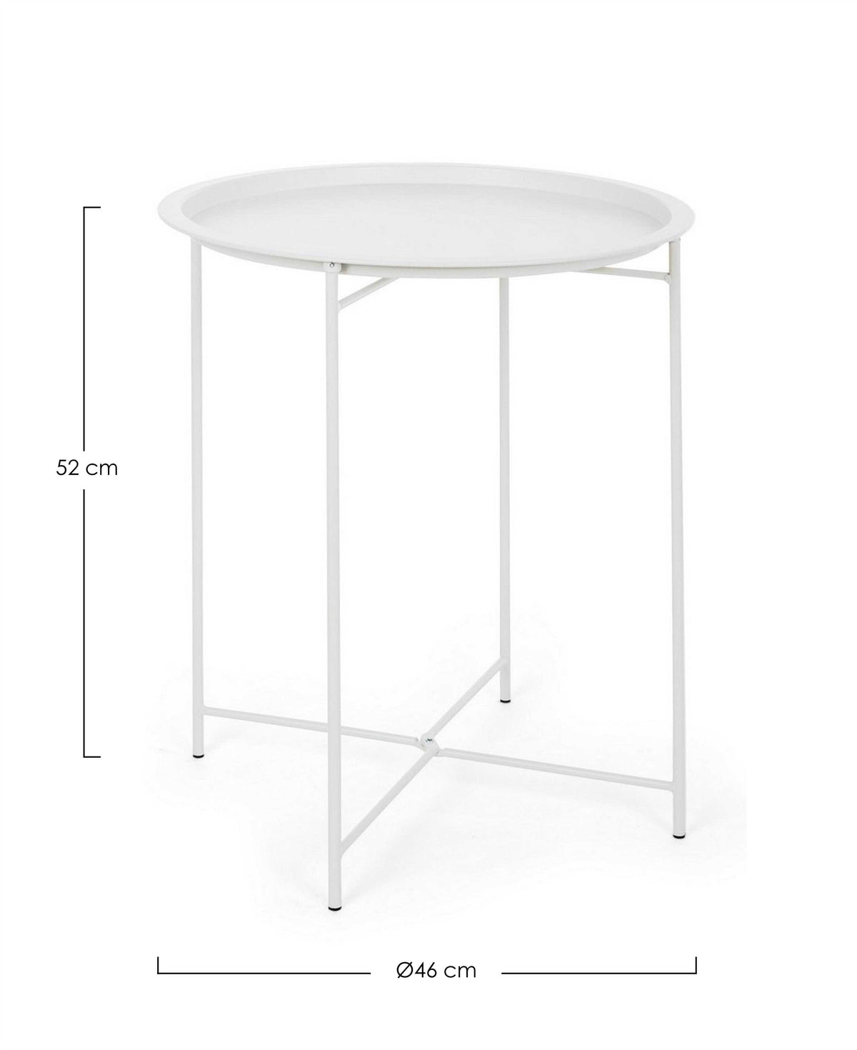 TAVOLINO C-VASSOIO WISSANT BIANCO D46