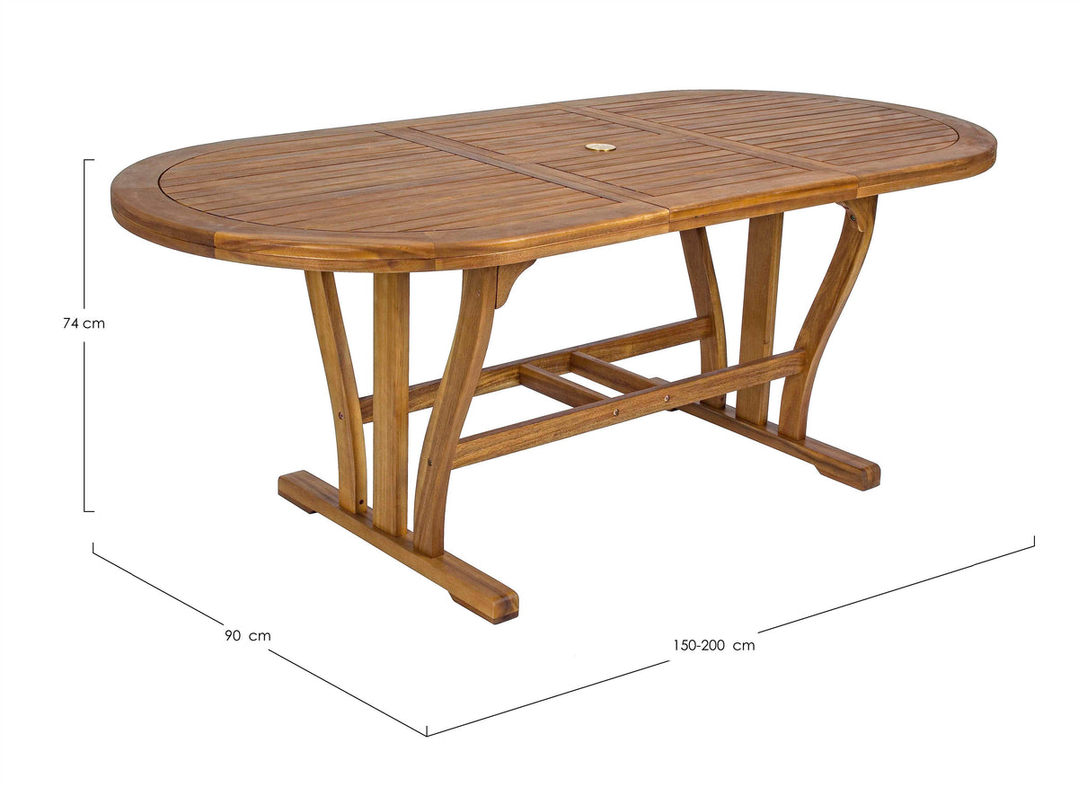 TAVOLO NOEMI OV ALL. 150-200X90
