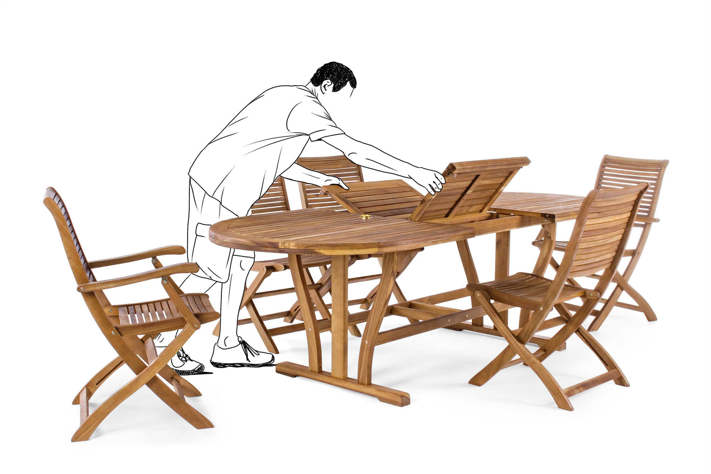 TAVOLO NOEMI OV ALL. 180-240X100