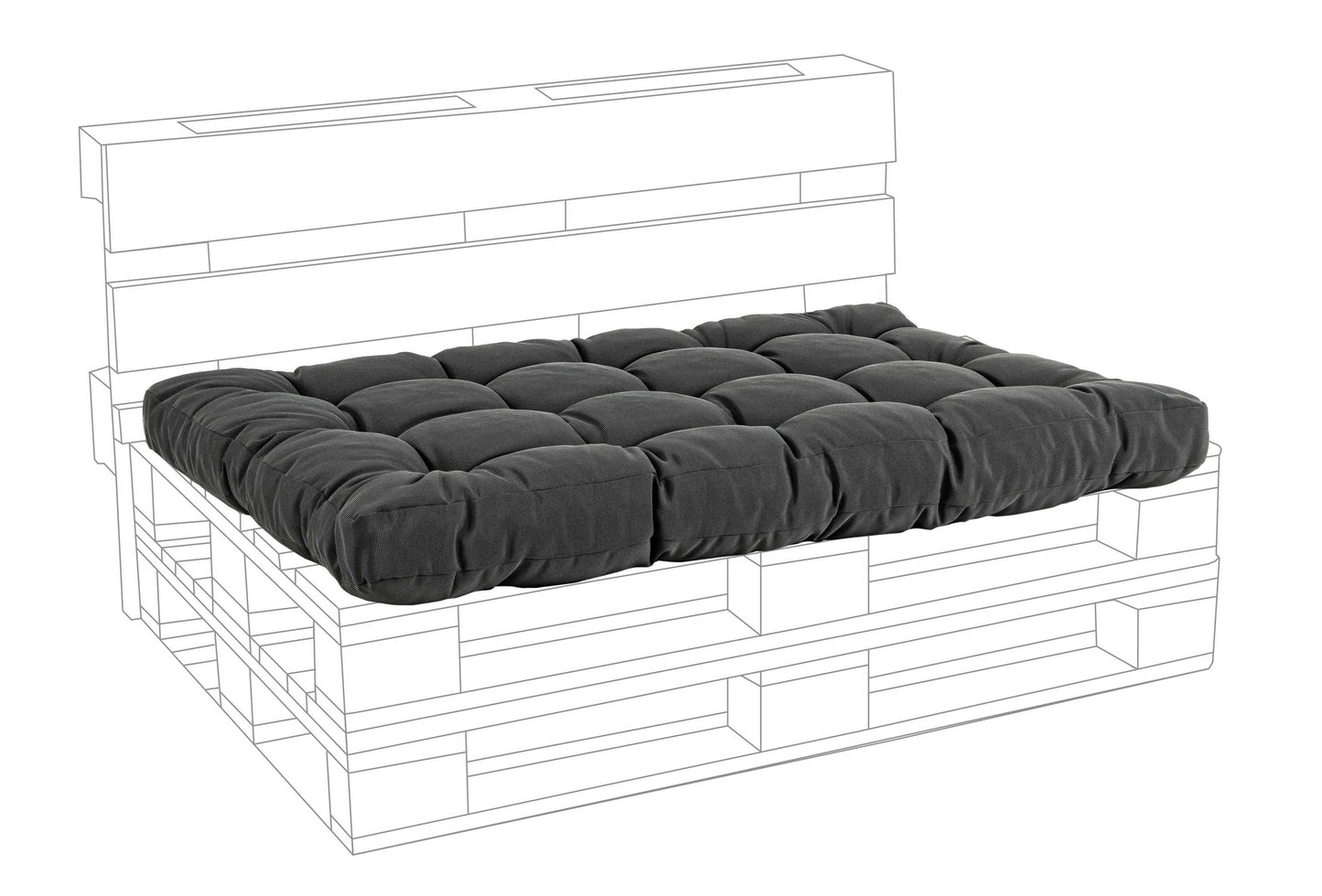 CUSCINO PALLET SEDUTA POLY230 CARBON