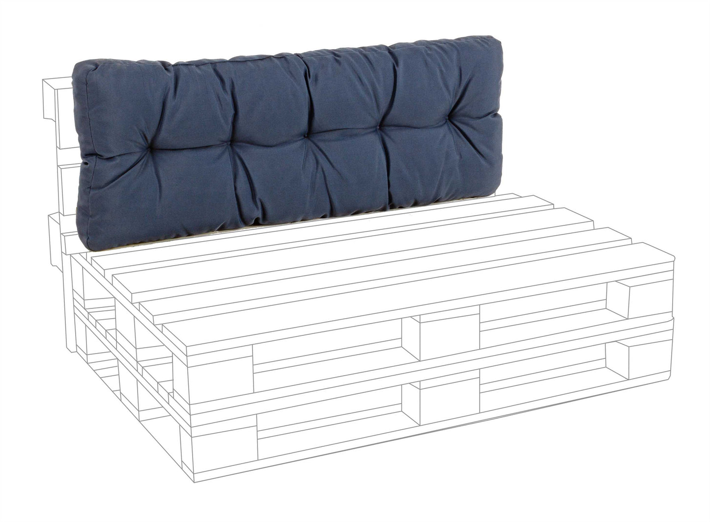CUSCINO PALLET SCHIEN POLY230 DENIM BLU