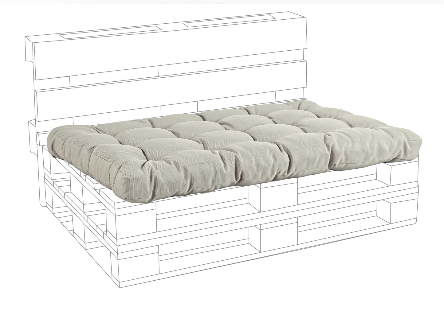 CUSCINO PALLET SEDUTA POLY230 BEIGE