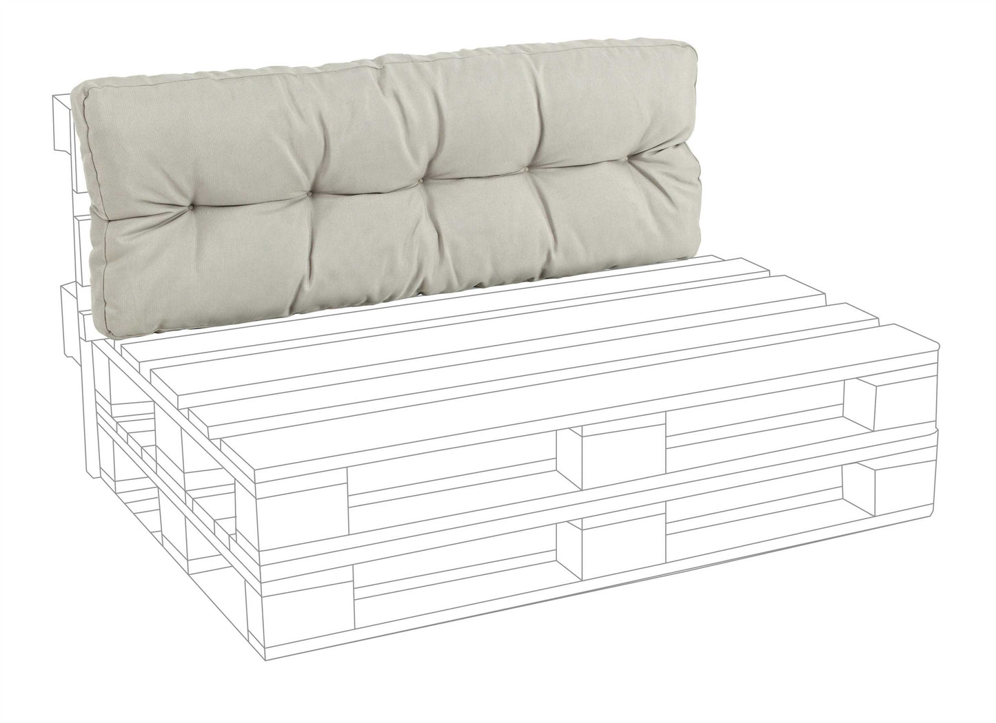 CUSCINO PALLET SCHIENALE POLY230 BEIGE