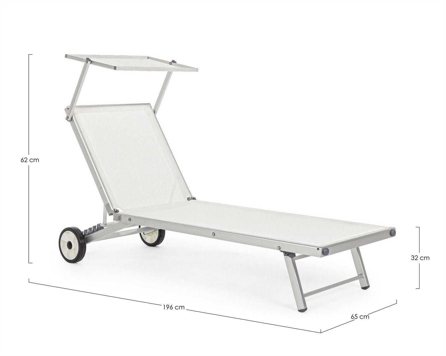 LETTINO CROSS C-RUOTE BIANCO