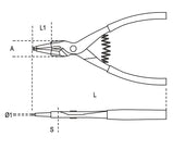 PINZE BECCHI 90° MM.135 BETA