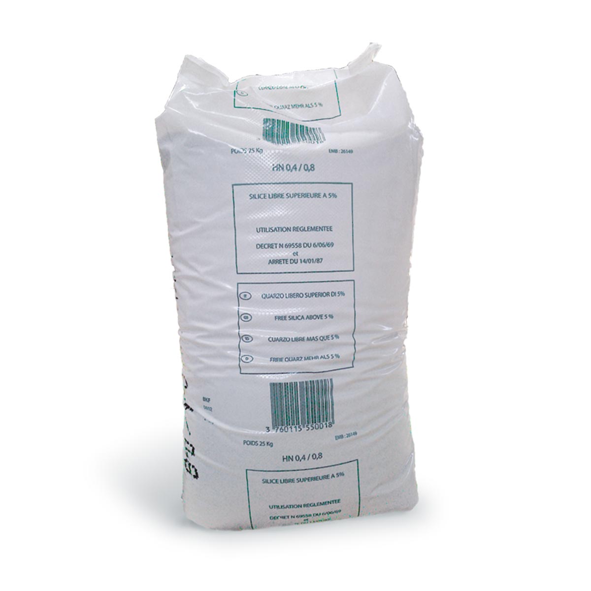 SABBIA QUARZIFERA RIC.X FILTRO 04/08 KG.25