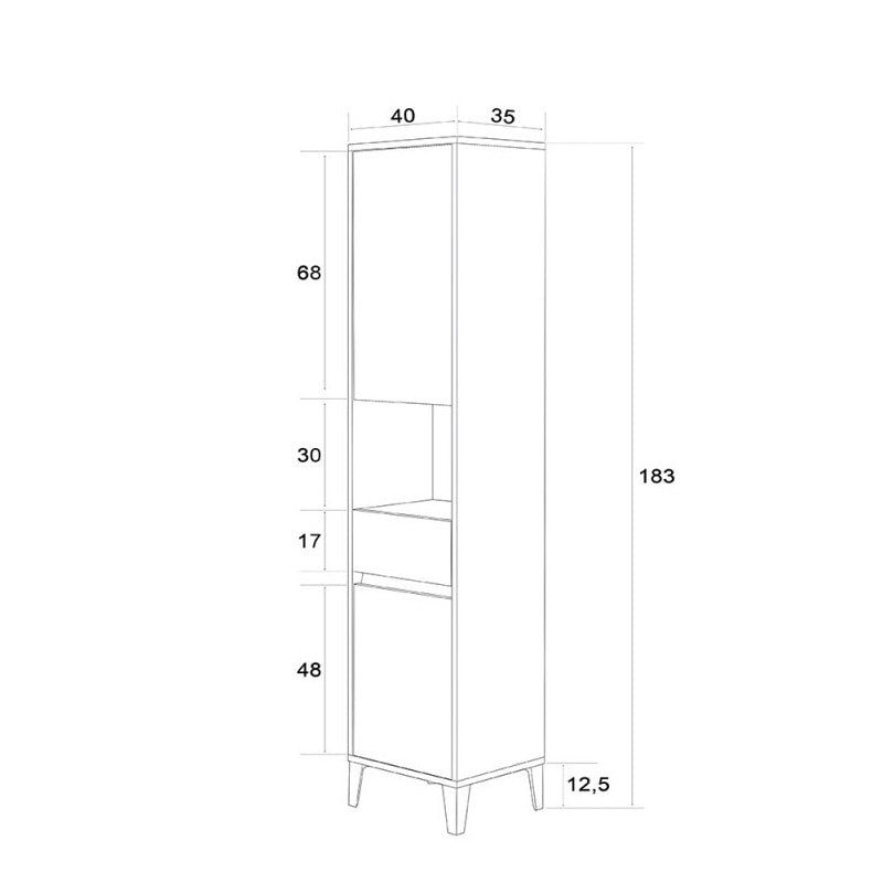 COLONNA P/ASCIUG.45X33X183 ROV.CHIARO