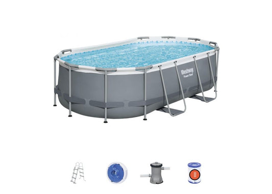 PISCINA CM.427X250 H.100 OVALE FRAME