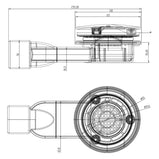 PILETTA PIATTO DOCCIA SLIM Ø90 MM FERIDRAS