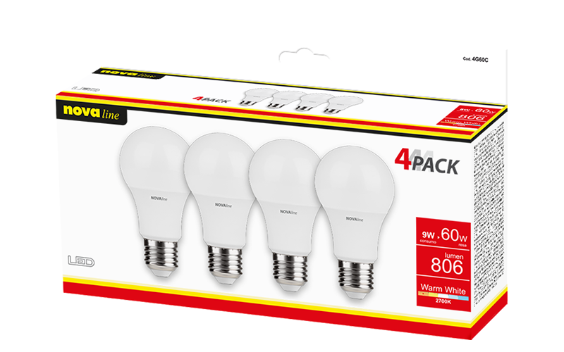 QUADRIPACK LED GOCCIA 9 W LUCE CALDA