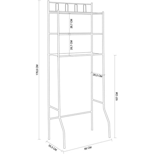 SCAFFALE SOPRALAVATRICE 3 RIPIANI