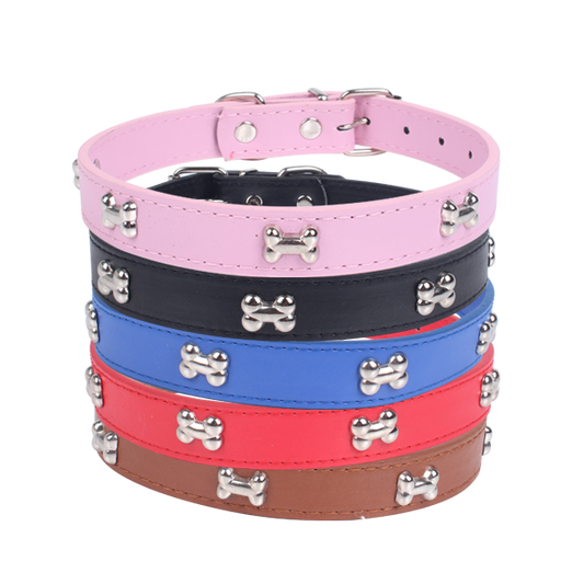 COLLARE CON OSSI IN METALLO TG.S