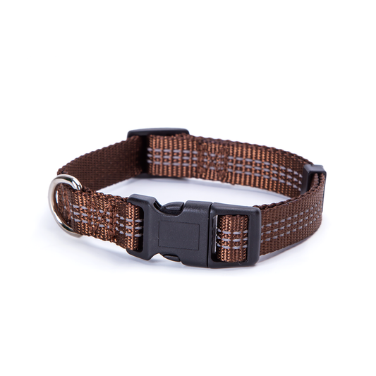 COLLARE IN SIMIL NYLON CON INSERTI RIFLETTENTI TG.M