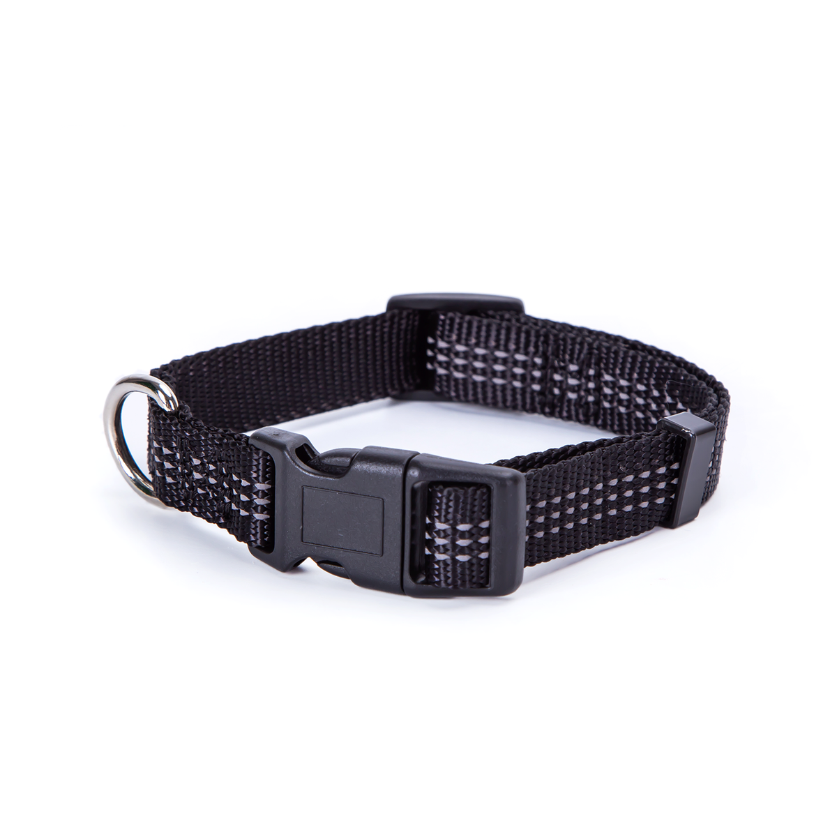 COLLARE IN SIMIL NYLON CON INSERTI RIFLETTENTI TG.M