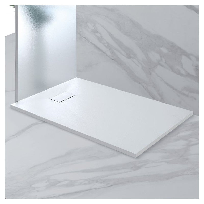 PIATTO DOCCIA 80X120 CM EFF. PIETRA BIANCO