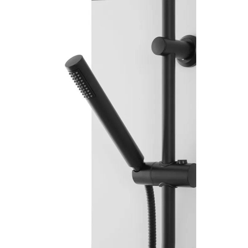 SET COLONNA DOCCIA TONDA NERO