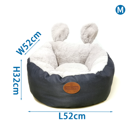 CUCCIA IN PILE CON ORECCHIE DA CONIGLIETTO TG.M