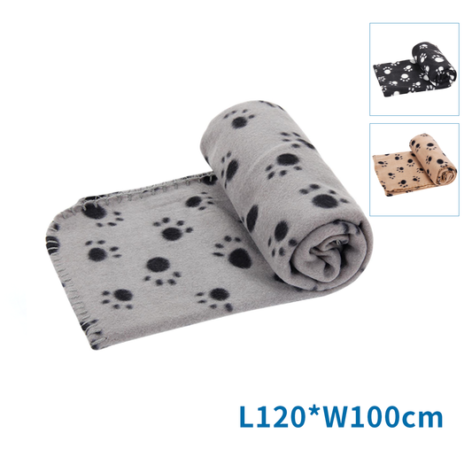 COPERTA CON STAMPA ZAMPETTE CM. 120X100