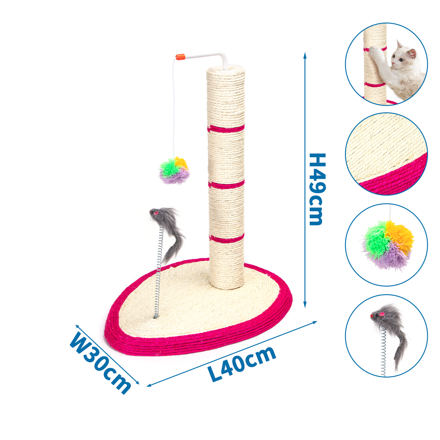 TIRAGRAFFI CON GOMITOLO CM.40X330X49