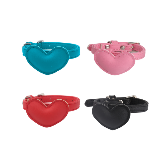 COLLARE IN PU C/CUORE TG.S