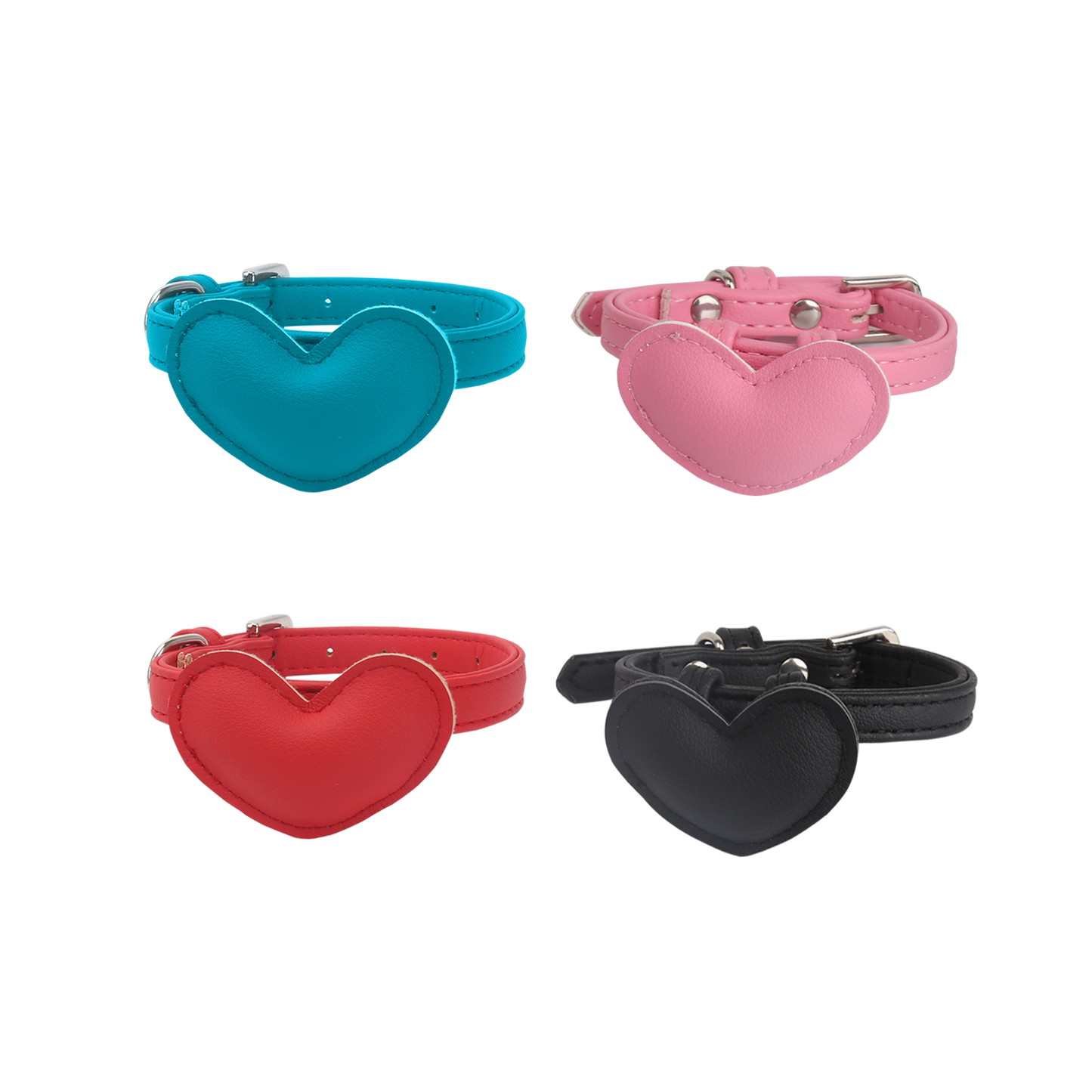 COLLARE IN PU C/CUORE TG.S