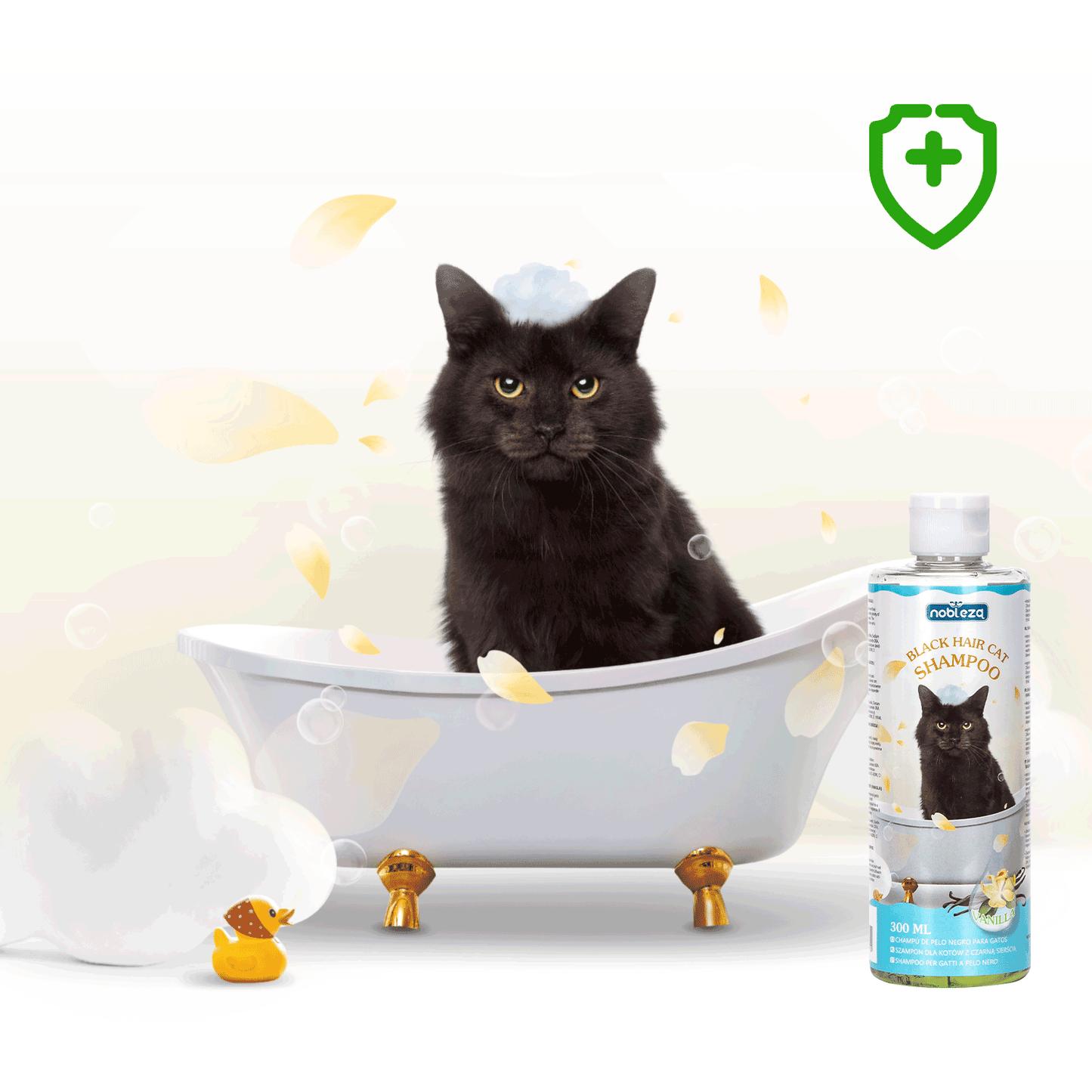 SHAMPOO VANIGLIA PER GATTI A PELO SCURO ML.300