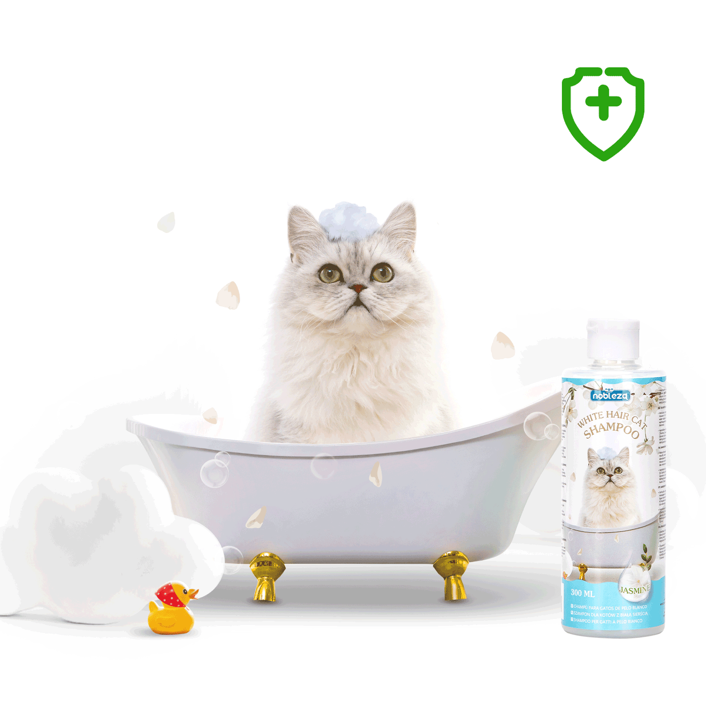 SHAMPOO GELSOMINO PER GATTI A PELO CHIARO ML.300