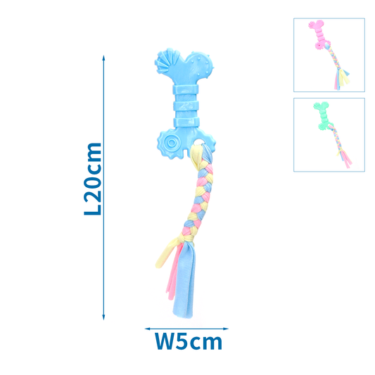 GIOCATTOLO IN TPR E COTONE CON OSSO