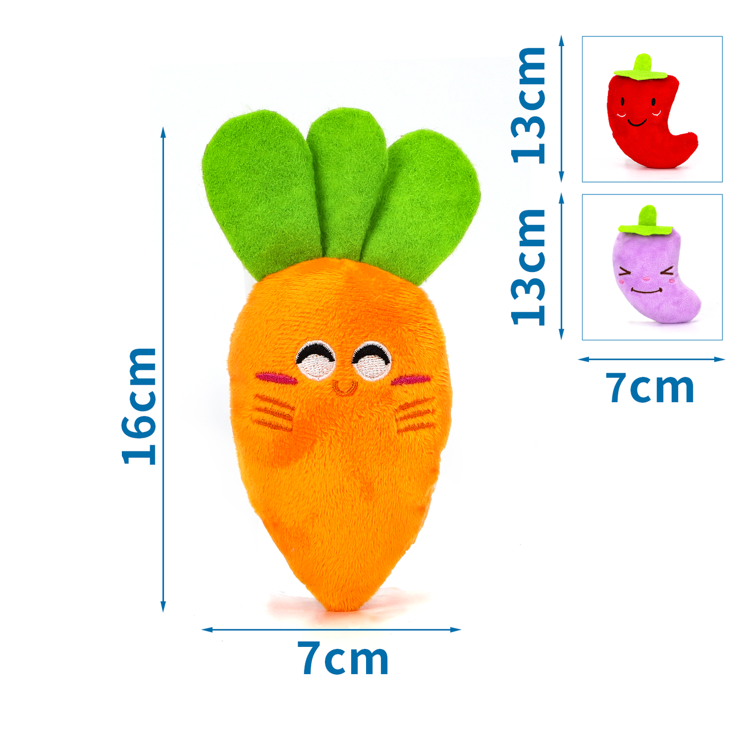 PELUCHE CAROTA/PEPERONCINO/MELANZANA