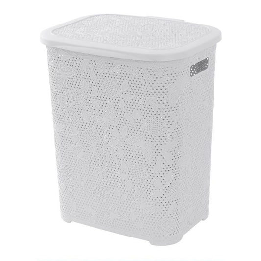 P/BIANCHERIA PLASTICA FLOWER LT.50 BIANCO