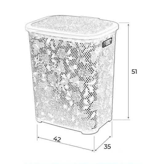 P/BIANCHERIA PLASTICA FLOWER LT.50 BIANCO