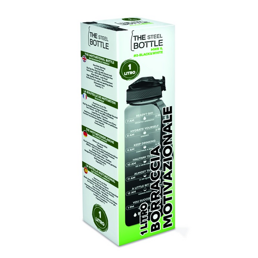 BORRACCIA MOTIVAZIONALE #2 BLACK/WHITE LT.1